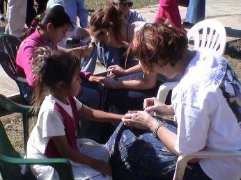 Painting fingernails is apparently an international phenomenon :-)