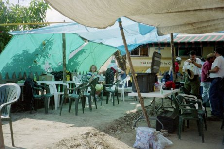 Outdoor medical clinic almost ready